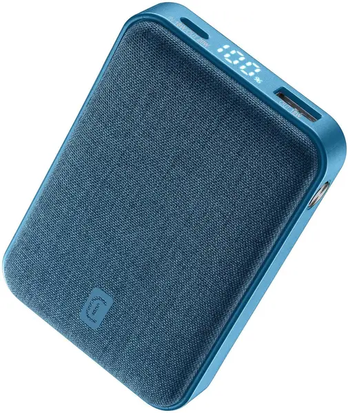 Baterie portabilă Cellularline - Glam, 10000 mAh, albastru