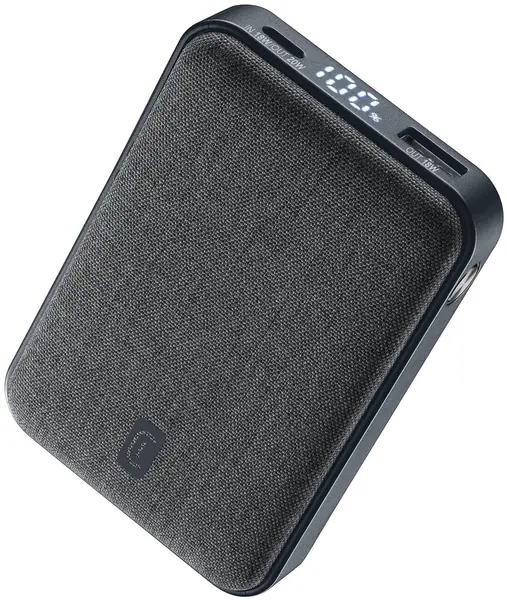 Baterie portabilă Cellularline - Glam, 10000 mAh, negru