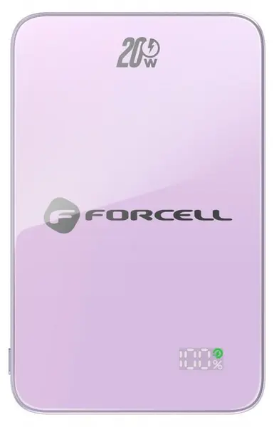 Baterie portabilă Forcell - F-Energy SuperSlim F10K8, 10000 mAh, MagSafe, mov