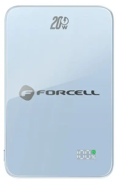 Baterie portabilă Forcell - F-Energy SuperSlim F10K8, 10000 mAh, MagSafe, albastru
