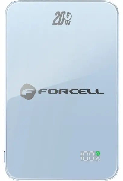 Baterie portabilă Forcell - F-Energy SuperSlim F5K8, 5000 mAh, MagSafe, albastru