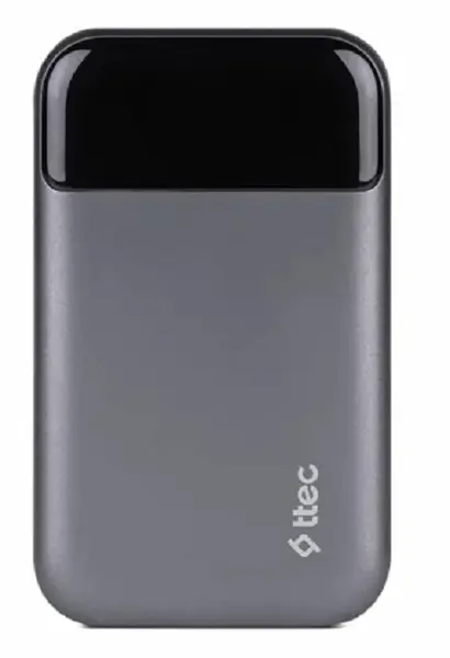 Baterie portabilă ttec - ReCharger Pro, 20 000 mAh, gri