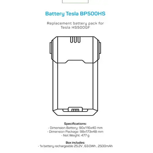 Baterie reincarcabilă Tesla BP500HS 25.9V 2500mAh pentru aspirator vertical