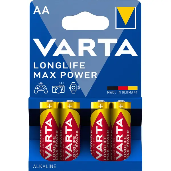 Baterie Varta Longlife Max Power 4706, AA / LR6, Set 4 bucati