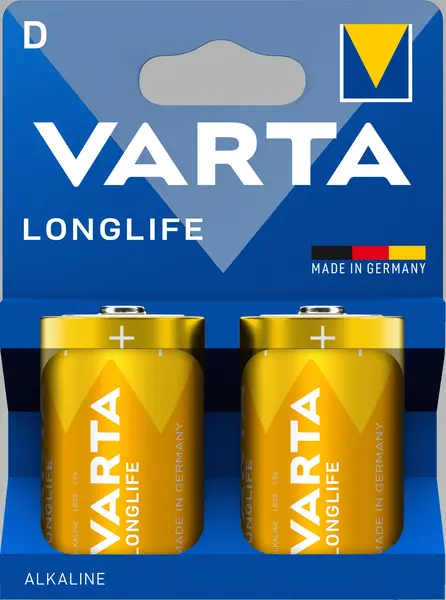 Baterii alcaline VARTA - Longlife, D, 2 buc.