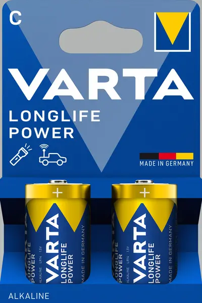 Baterii alcaline VARTA - Longlife Power, C, 2 buc.