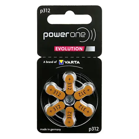 Baterii auditive VARTA Power One Evolution P312, 6 bucati