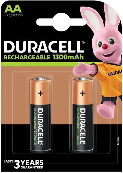 Baterii reîncărcabile Duracell - Rechargeable 1300 mAh, AA, 2 buc.