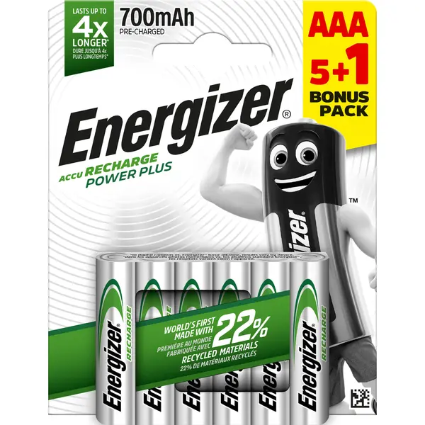 Baterii reîncărcabile Nimh Energizer 5+1 AAA HR3 700 mAh