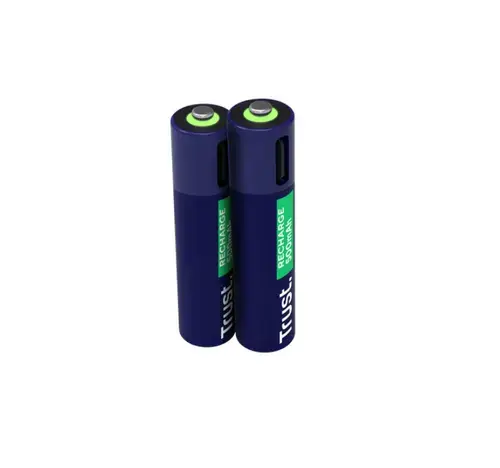 Baterii reincarcabile Trust TR-25585, AAA, USB-C, 2 bucati (Albastru)
