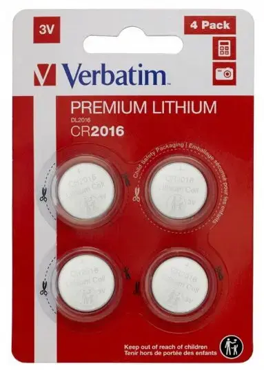 Baterii Verbatim 49531, Lithium, CR2016, 3V, 4 buc