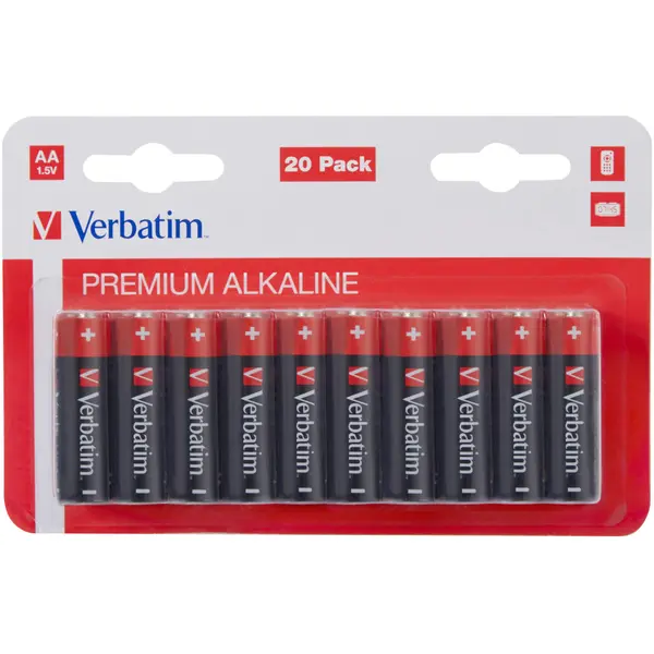 Baterii Verbatim Alkaline AA, 20 buc