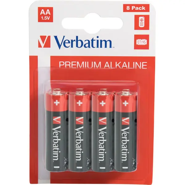Baterii Verbatim Alkaline AA, 8 buc