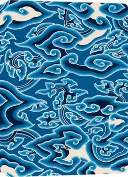 Batik 'Blue Clouds' Lined Hardcover Journal. Blank Notebook with Ribbon Bookmark, Hardback/Tuttle Studio