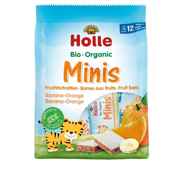 Batoane cu fructe banana si portocale 12 luni, eco - 100 g