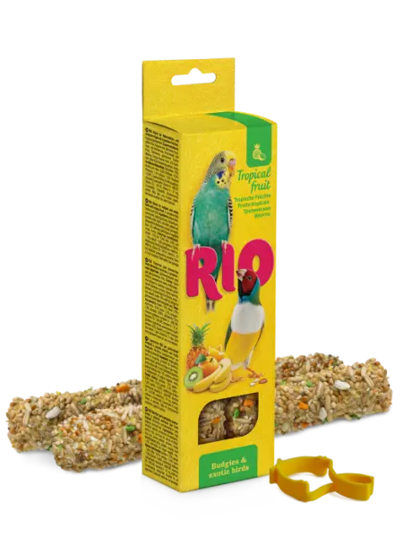 Batoane cu fructe tropicale pentru perusi si pasari exotice Rio, 2 x 40g