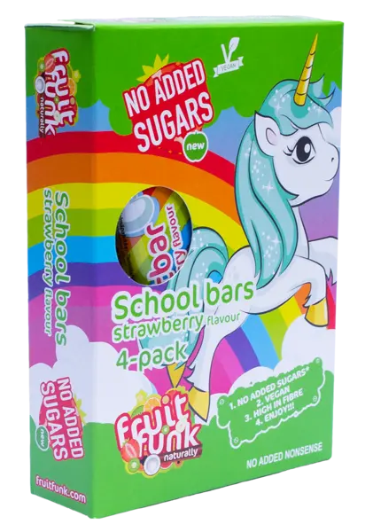 Batoane din fructe cu capsuni Unicorn, 80g, Fruit Funk