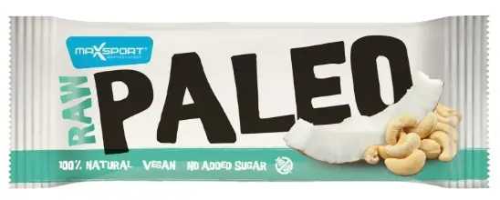 Baton crud cu nucă de cocos și caju, 50 g, Maxsport