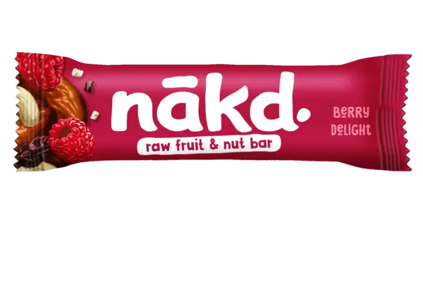 Baton cu zmeura raw vegan, 35g, Nakd