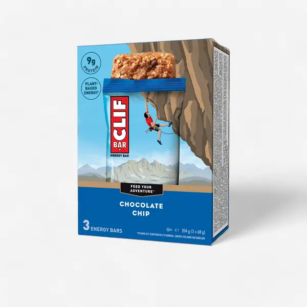 Baton energizant Clif Bar cu bucăți de ciocolată (68 g) x3