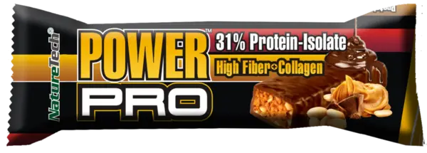 Baton energizant cu unt de arahide Power Pro, 80g, Nature Tech