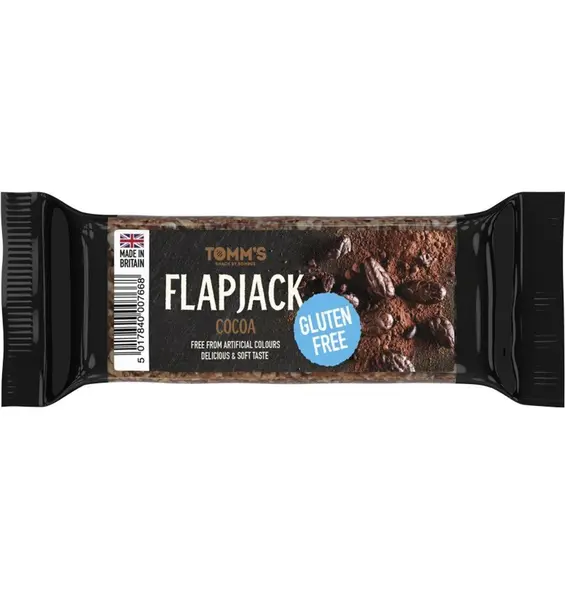 Baton energizant Flapjack Tomm's, cu cacao, fara gluten 100g