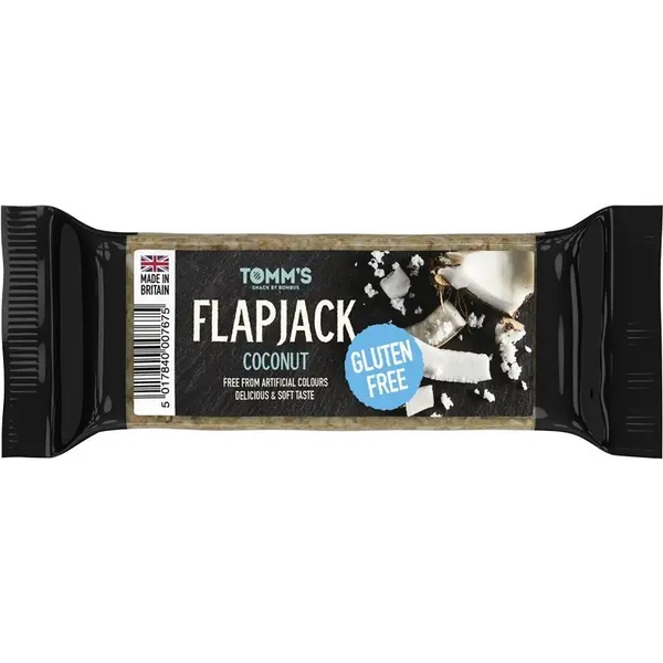 Baton Energizant Flapjack Tomm’s, cu Nuca de Cocos, fara Gluten 100 g Bombus