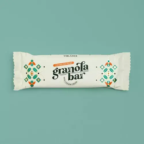 Baton granola cu Nuci Pecan caramelizate, 55g | Viblance