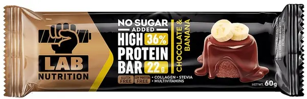 Baton High Protein, Chocolate & Banana, 60 g, Lab Nutrition