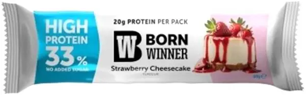 Baton proteic Active, cheesecake cu căpșuni, 60 g, Born Winner