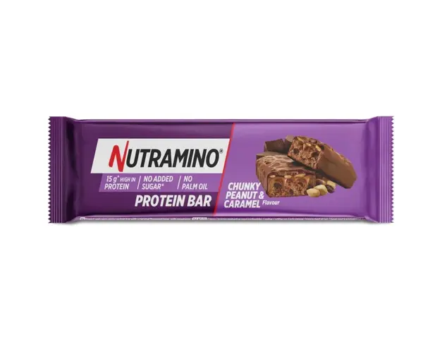Baton proteic Chunky Peanut Caramel, 55g, Nutramino