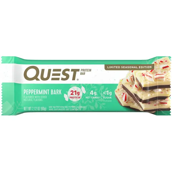 Baton Proteic cu Aroma de Peppermint Bark 60g