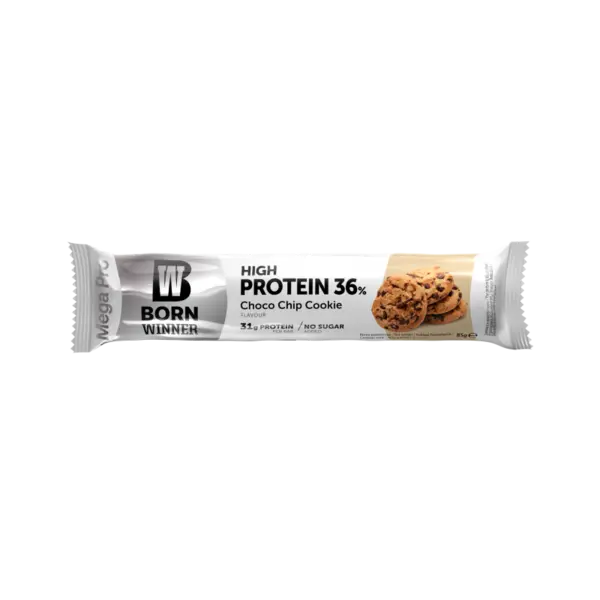 Baton proteic cu biscuiti si choco chip Mega Pro, 85g, Born Winner
