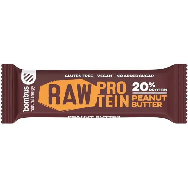 Baton Proteic cu Unt de Arahide, 20% Proteine, 50g Bombus