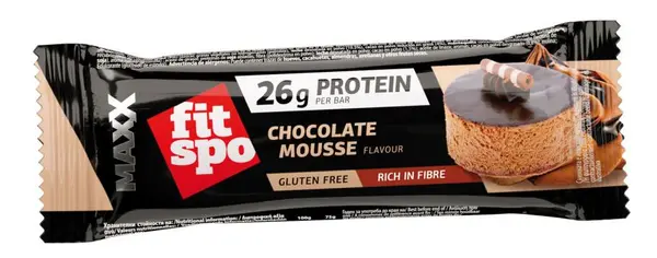 Baton proteic Maxx, mousse de ciocolată, 75 g, FitSpo