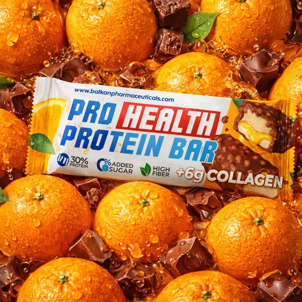 Baton Proteic Orange Crunch, 50g - Bucata