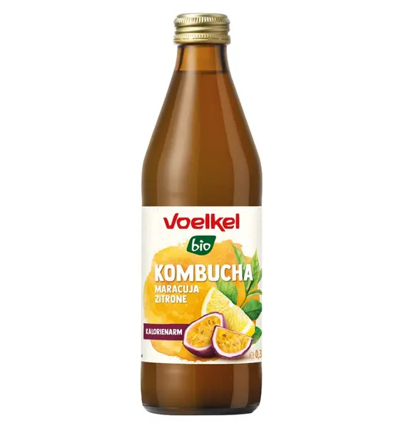 BAUTURA BIO DE KOMBUCHA CU MARACUJA SI LAMAIE, 0,33L