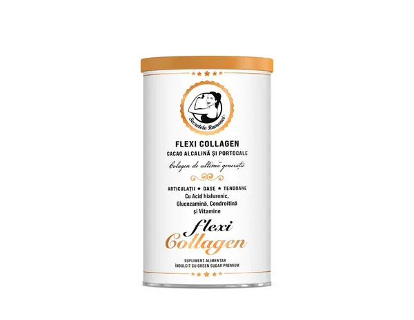 Bautura cu colagen de utlima generatie - cacao alcalina si portocale Flexi Collagen Secretele Ramonei, 400g, Laboratoarele Remedia