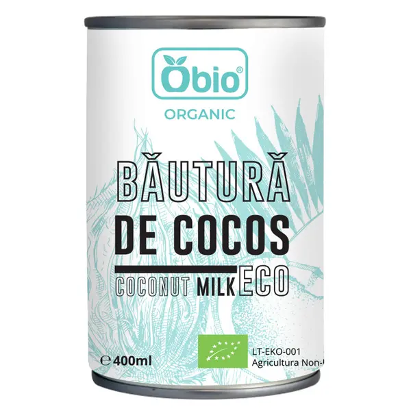 Bautura de cocos bio, 400ml, Obio