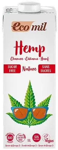 Băutură naturală din cânepă, fără zahăr, 1 l, Ecomil