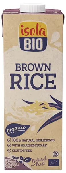 Băutură organică din orez brun, fără gluten, 1 l, Isola Bio