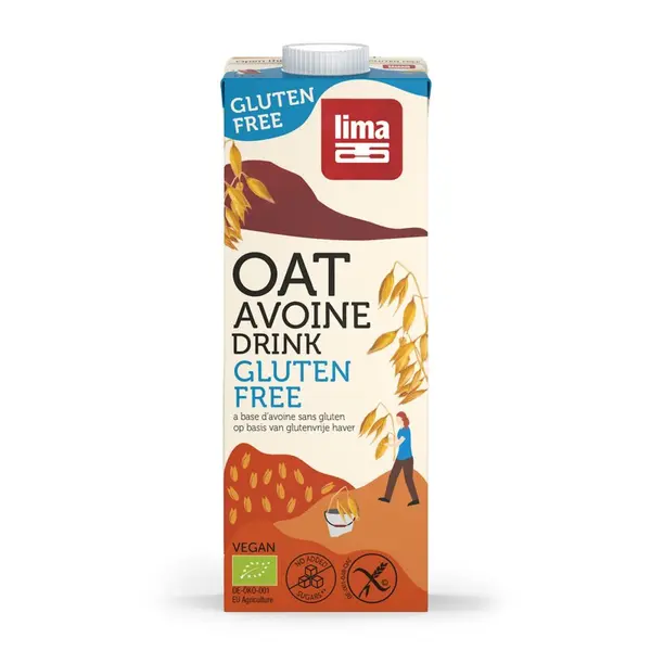 Bautura vegetala de ovaz fara gluten bio 1l Lima