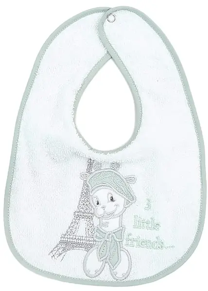 Baveta brodata Bambino Casa - Paris, Mint