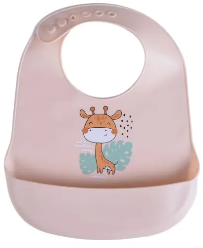 Baveta de silicon Cangaroo - Rooibos, roz