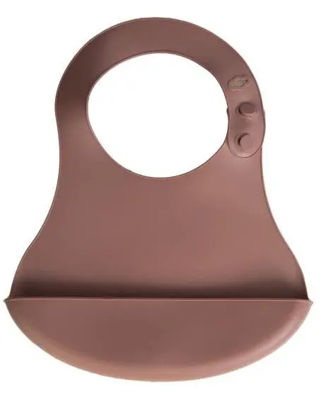 Bavetă din silicon BabyJem - Mini, mocha