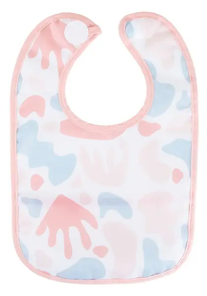 Baveta impermeabilă pentru bebeluși BabyJem - Pink Puzzle