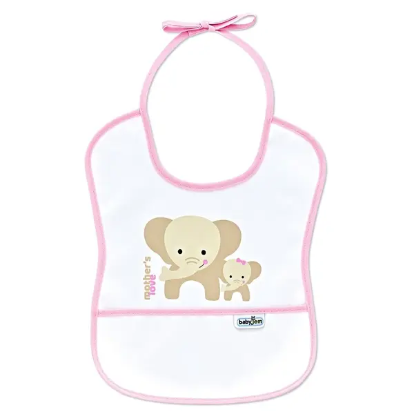 Baveta impermeabila pentru copii BabyJem Small Pink