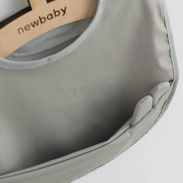 Baveta lavabila New Baby Grey 35x45 cm