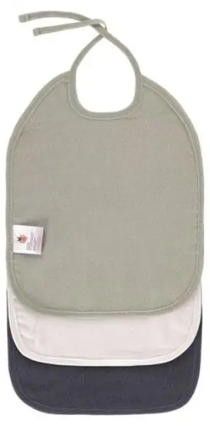 Bavețele pentru bebeluși Lassig - Medium, 3 bucăți, Olive/Milky/Navy