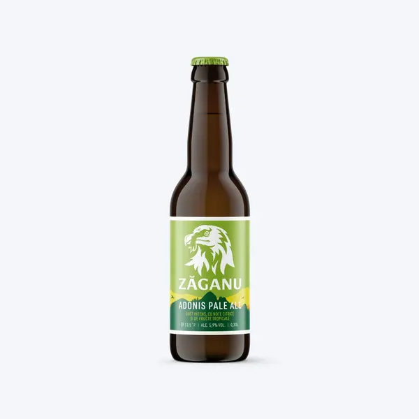 Bax, bere artizanală, Zăganu, Adonis American Pale Ale - Sticlă 0.33L / 6 buc.